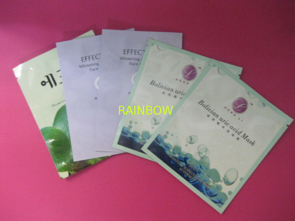 Foil Facial Mask Cosmetic Compact Packaging Attractive With Tear Notch