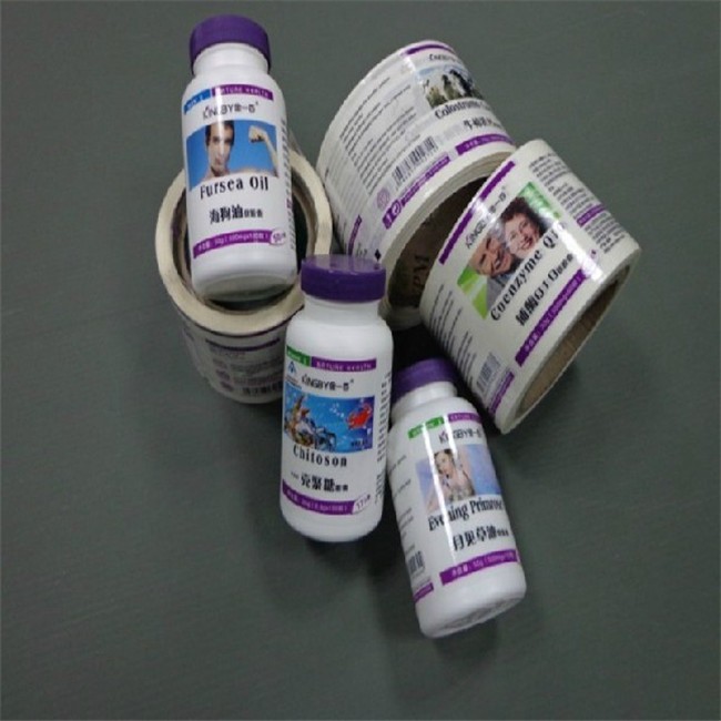 Food grade pvc printed shrink film / label , wrap around water bottle