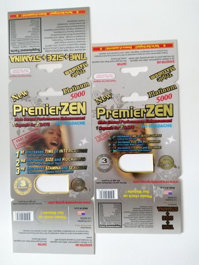 Premier Zen / Rhino 13 Pills Paper Box Packaging Male Enhancer Capsule