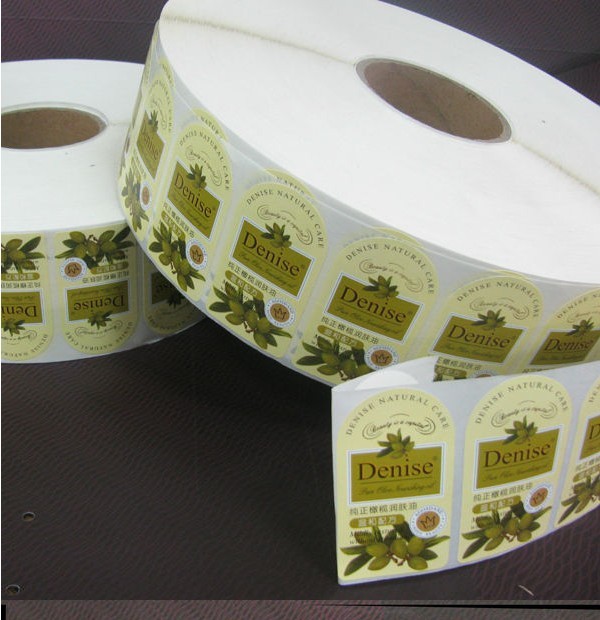 Denise Olive Oil Printed Adhesive Sticker Labels Paper in Roll