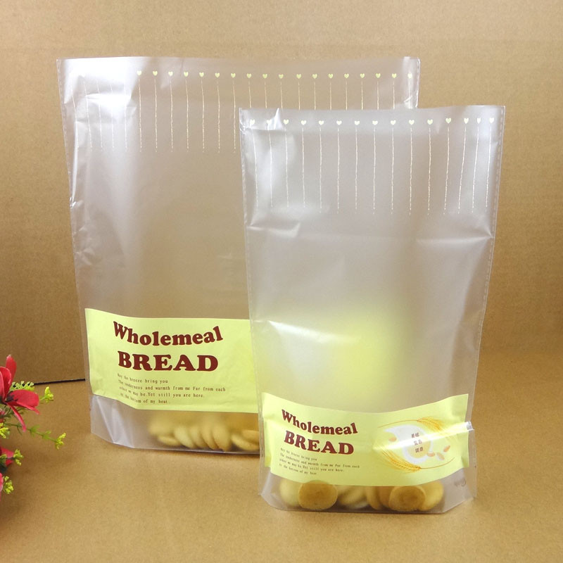 Doypack customized plastic cellophane bags for breads / snack food