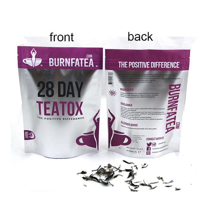 Printed Mylat Tea Bag Packaging With k , Custom Reclosable Tea Packaging Doy Pack
