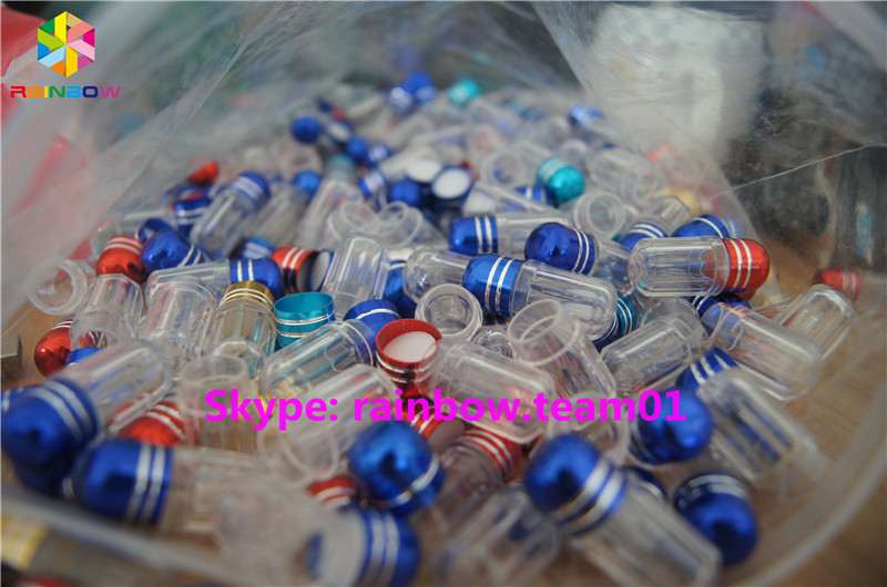 SGS Paper Box Packaging Clear Plastic Sex Pill Bottle , Custom Service Provided