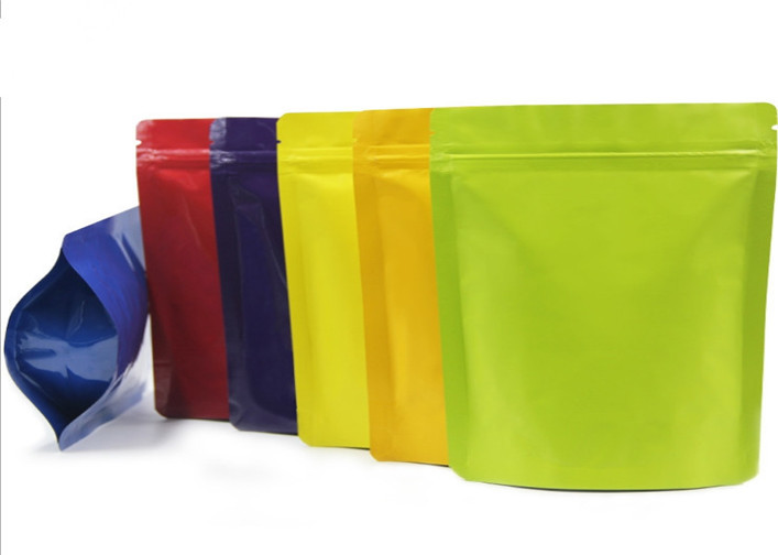 Colorful Heat Seal Pouches Three Side Sealed Packaging Bag For Skincare