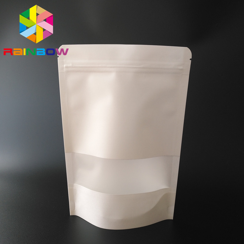 Recycle Food Snack Stand Up k Bags Customized Printing Logo 140 Micron Thickness