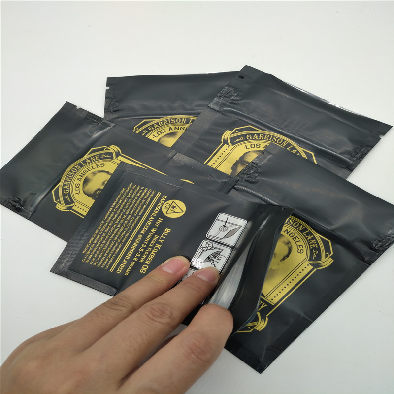 Matte Stand Up Pouches Herbal Incense Packaging Childrenpoof Bag With
