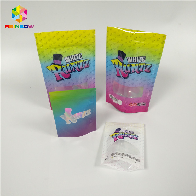 Custom Printed CBD Candy Runtz Bags Resealable k Packaging Smell Proof Mylar Pouch Bag