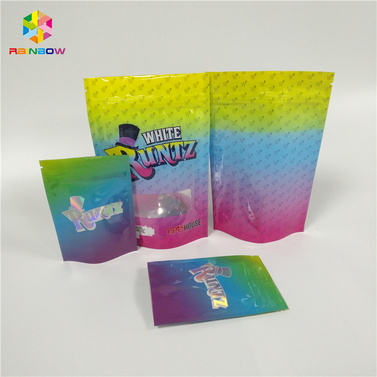 Custom Printed CBD Candy Runtz Bags Resealable k Packaging Smell Proof Mylar Pouch Bag