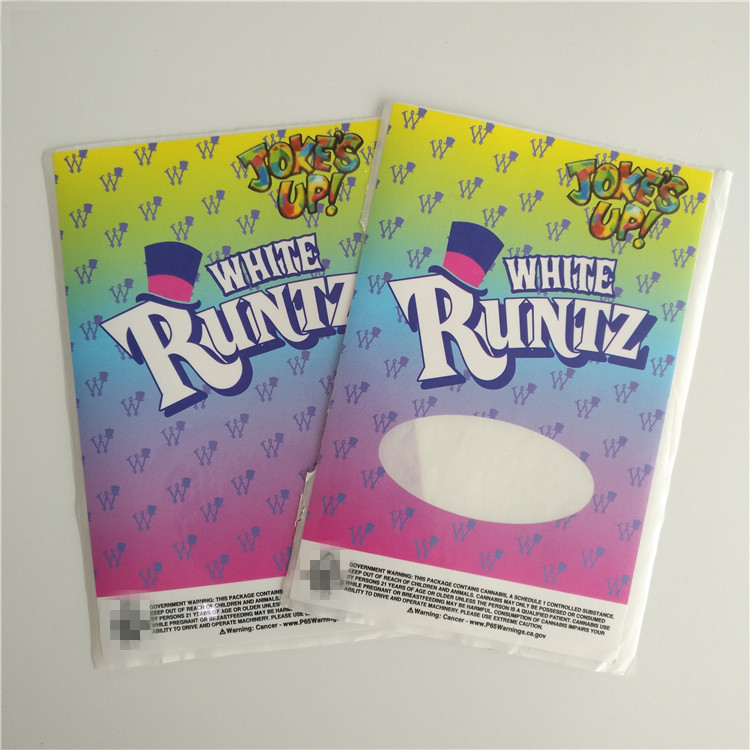 Customized Labels Printable Shrink Wrap White Runtz Mylar Paper 