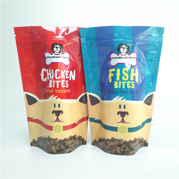 Dog Treat Storage Pet Food Bag Laminated Plastic Reusable Vacuum Organic Pouch
