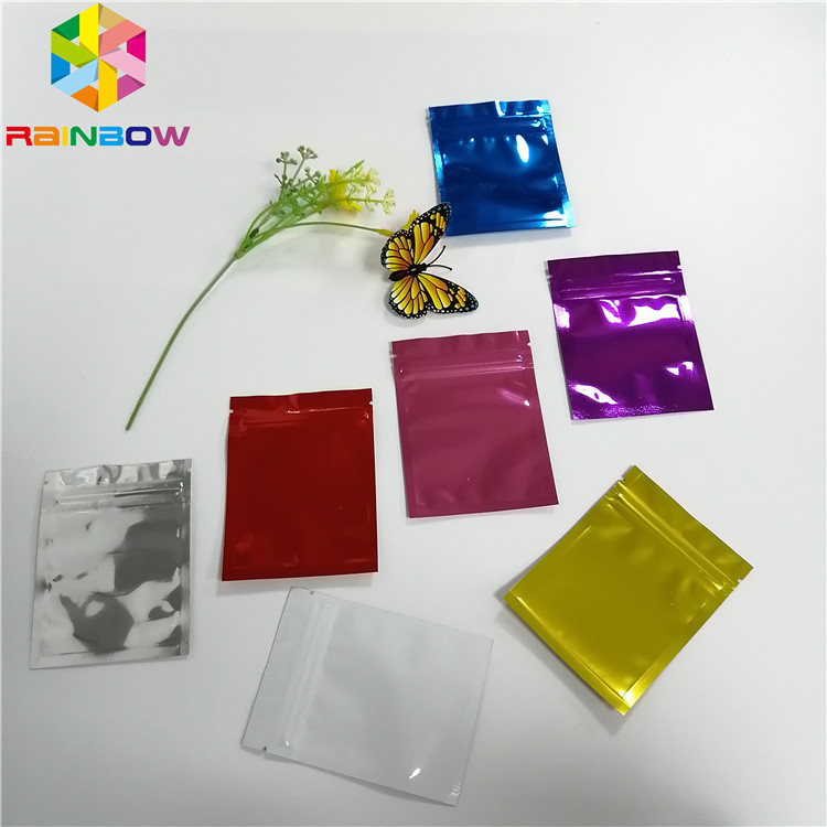 Colorful Plastic Pouches Packaging Heat Seal Aluminum Foil Bags Smell Proof
