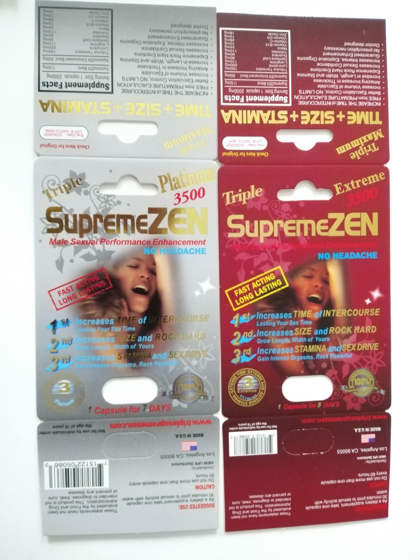 Premier Zen / Rhino 13 Pills Paper Box Packaging Male Enhancer Capsule