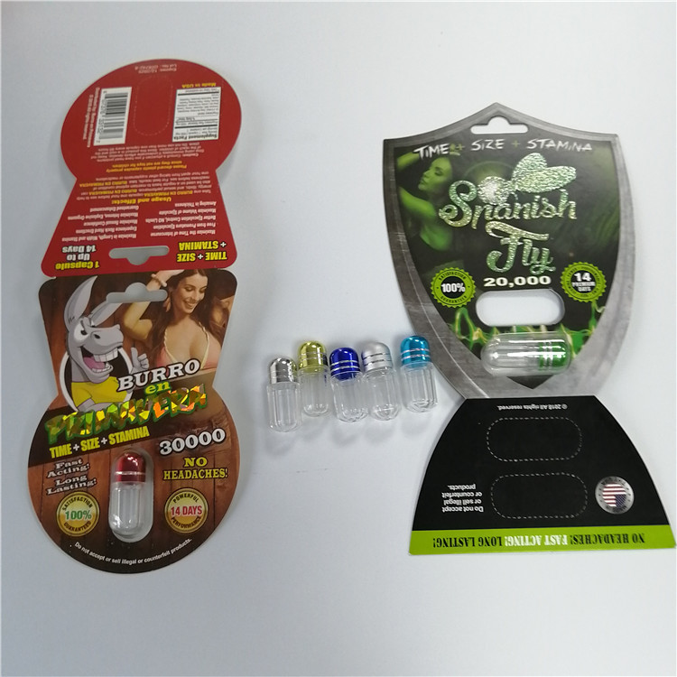 3D Sex Pill Blister Card Packaging For 1 Capsule Ventricular 3D Card Display Boxes