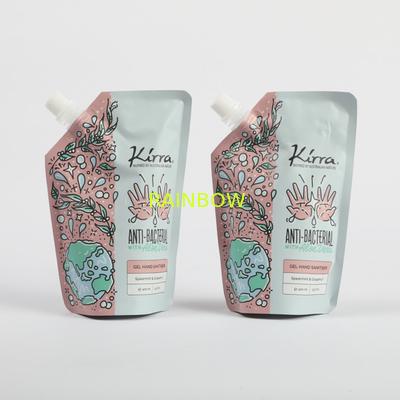 Custom Foil Plastic Cosmetic Stand Up Spout Pouch Facial Cream Packaging Refill Bags