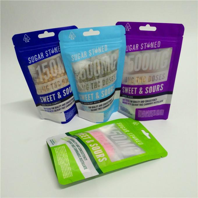Smell Proof Mylar Bags Hemp CBD Chill Gummy Packing Childproof Pouches
