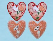 Heart Shape Notebook Self Adhesive Sticker With Cartoon Patterns