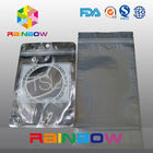 Three Side Seal Front Transparent Back Foil Anti Static Bag With Zipper And Tear Notch