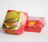 Large Biodegradble Hamburger Paper Box Packaging Box For Burger