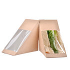 White Paper Box For Sandwich Packagoing / Atr Paper Sandwich Box With Window