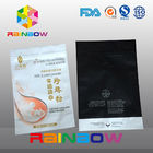 White Block Bottom Food Grade Plastic Pouch packaging With Aluminum Foil Custom Printed