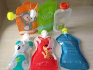 Colorful Baby Food Spout Pouch Packaging With Zipper Reclosable