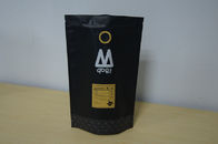 Moyee Plastic Pouches Packaging Matte Black Stand Up Pouch with Valve Coffee Bag