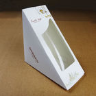 White Paper Box For Sandwich Packagoing / Atr Paper Sandwich Box With Window