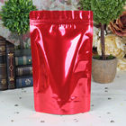 Foil Laminated Plastic Pouches Packaging Reclosable Mylar k Bag Red Mylar Zipper Bag