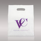 White Handle Bags For Shopping , Customized Logo PE Plastic Pouches Packaging