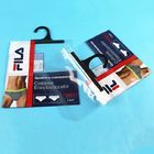 Hanging Plastic Pouches Packaging , Men's Box / Cloth Packaging Bag With Hanger