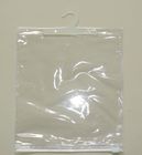 PE k Plastic Pouches Packaging With Hook / Underwear Clothing Clear Bag