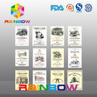 Paper Magnet Sticker Paper Label , Irregular Silk Screen Wine Label For Health Food