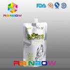 Customized Printing White Stand Up Spout Pouch For Shampoo / Liquid / Drinking Food