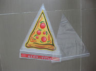 Plastic Pizza Saver Bag Triangle Shape Bag , Plain / Clear Grip Seal Bag