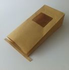 Foil Lined Snack Bag Packaging Paper Bag Kraft Paper Bags With Tin Tie And Window