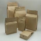 Mylar Zipper Kraft Paper Snack Bag Packaging With Clear Window For Coffee Bean / Cookie