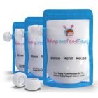 Leak Proof Food Plastic Pouches Packaging k , Freezer Safe Breast Milk liquid pouch