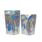 Aluminum Glossy Holographic Cookies Packaging Bags 3.5g 7g Stand Up Pouches