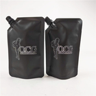 Squeeze Liquid Stand Up Spout Pouch Bag Black Matte Print Label Juice