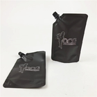 Squeeze Liquid Stand Up Spout Pouch Bag Black Matte Print Label Juice