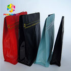 Matt Black Coffee Bag With Valve Wholesale Block Bottom Coffee Bag / Flat Bottom Bag For 12oz 250g Coffee Bean