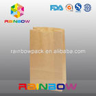 Take Away Fast Food Paper Bag Packaging , Bread Flat Bottom Pouches Grease Proof
