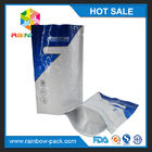 Customized logo Printed aliminum foil stand up zip lock bags protein powder packaging 1kg