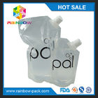 4oz / 8oz / 16oz transparent stand up wine pouch with BPA free spout