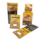 Wholesale Rhino Honey Printed Gold Secret Miracle Honey 3d Paper Card Display Box Honey Sachets Packaging