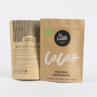 Custom Biodegradable Kraft Paper Stand Up Zip Lock Packaging Bags For Tea And Coffee Powder