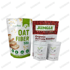 Biodegradable Pouches Custom Kraft Paper Stand Up Pouch Resealable Ziplock Protein Powder Bags