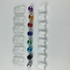 Colorful Plastic Pill Bottles Metal Cap Capsule Container Engraving Craft ABS Material