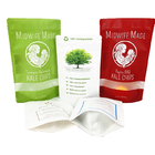 Eco Friendly Customized Logo 100g 250g  Kraft Paper Tea Coffee Nuts Powder Bag Recyclable Kraft Paper Pouch