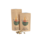 Eco Friendly Customized Logo 100g 250g  Kraft Paper Tea Coffee Nuts Powder Bag Recyclable Kraft Paper Pouch